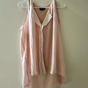 My Michelle Pink Asymmetrical Sleeveless Blouse